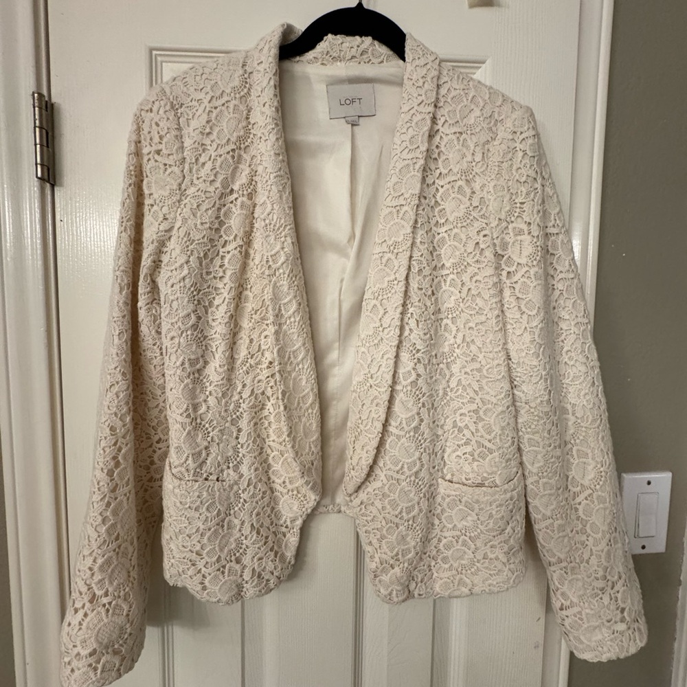 LOFT Ivory Lace Women's Blazer